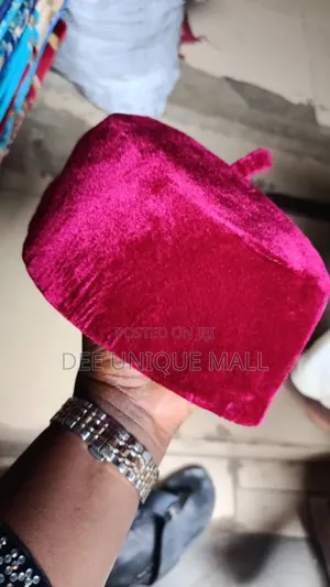 Men Wind Igbo Cap,Wine African Cap, Igbo Cap, Kufi Cap, Wine