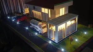 Detailed 3d Paper Model of NNPC Fuel Station,