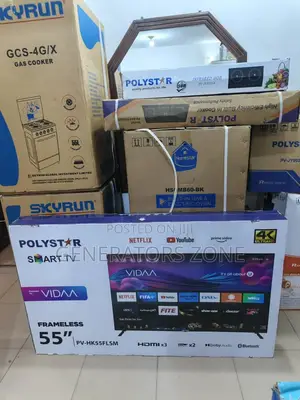 Polystar 55 Inches Smart Tv –Enjoy Crisp Hd Picture Quality