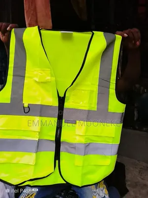 Original Reflective Jacket Vest With Pocket And Zip Lemon
