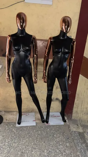 Female Size 8 Matt Black And Rose Gold Female Mannequin