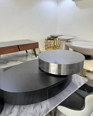 Luxury Magic Top Coffee Table With Side Stool