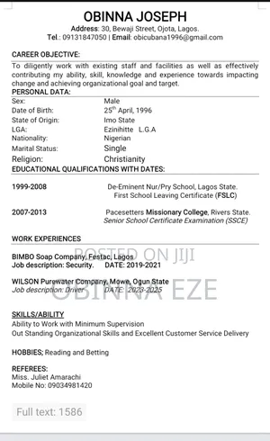 Security Cv