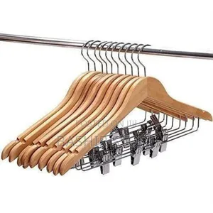 Wooden Hanger With Clip