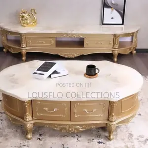 Your Quality Turkish Royal Marble Center Table and Tv Stand