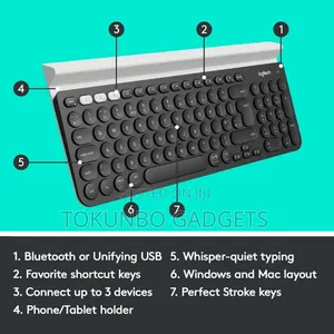 Logitech Multi-Device Wireless/ Bluetooth Keyboard