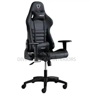 Furgle Ergonomic Gaming Chair With Footrest - Full Black