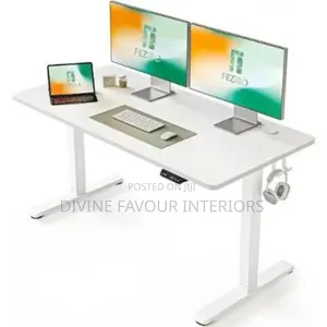 Adjustable Height Electric Standing Desk - 1.6mtr - White