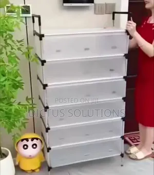7 Layers Shoe Rack With Transparent Cover
