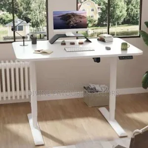 Modern Adjustable Electric Table White - 1.2m