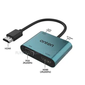 Onten 5166hv Hdmi to Hdmi+Vga Adapter