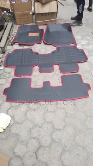 3rows Honda Pilot Customized Floor Mat With Red Design