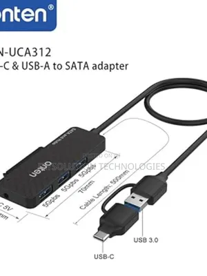 Onten Uca312 5 in 2 Usb-C Usb to Sata Adapter