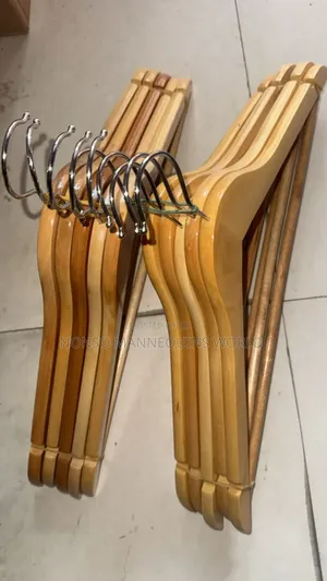 A Pack Of Wooden Hangers