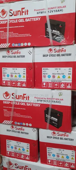 Sunfit 18ah/12v Deep Cycle Gel Solar Battery Now Available.