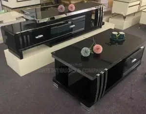 Solid Tv Console and Matching Centre Table