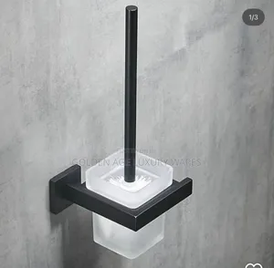 Square Glass Wall Hung Toilet Brush