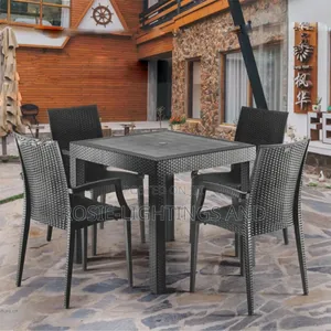 Outdoor Restaurant Molded Plastic Table and Chairs