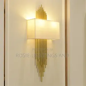 Modern Crystal Wall Light in Gold (90cm)