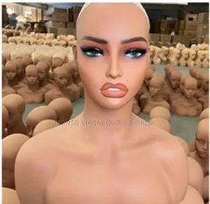 High Quality Fibre Female Mannequin Head With Shoulder