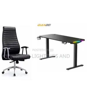 Electric Table With RGB Light Executive Chair - 1.4m