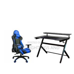 Set of Furgle Gaming Chair, Table With Monitor Riser