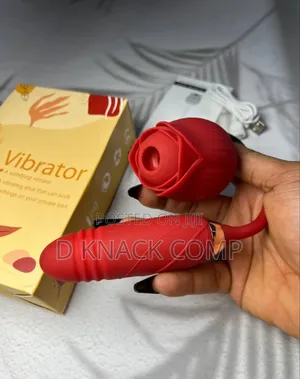 2 in 1 Rose-Shaped Clit Sucking Vibrator, Thusting