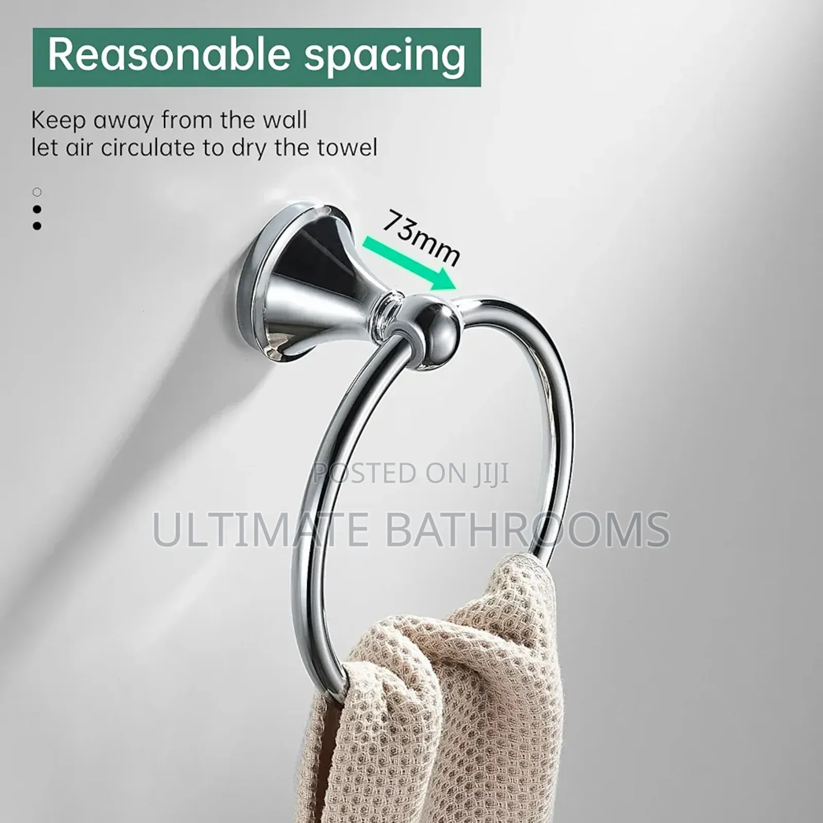 Premium Quality Chrome Towel Ring
