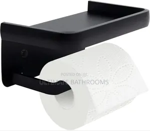Black Paper Towel Holder With Shelf