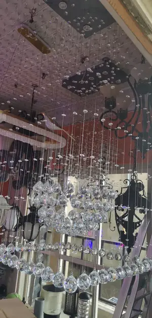 Modern Crystal Chandeliers Light Fixtures Rectangle Led