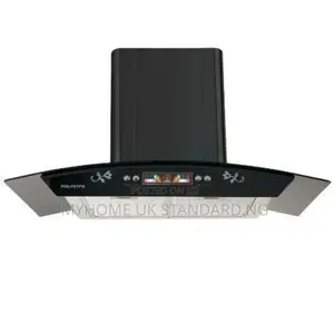 Polystar 90cm Smoke Extractor Kitchen Range Hood- Black