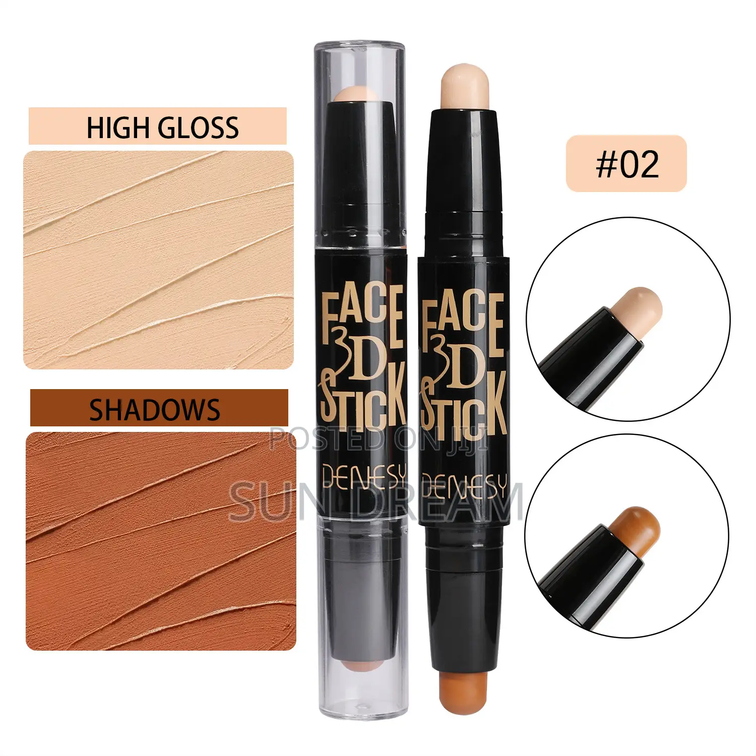 Double-Ended Face 3d Contour Stick Make Up