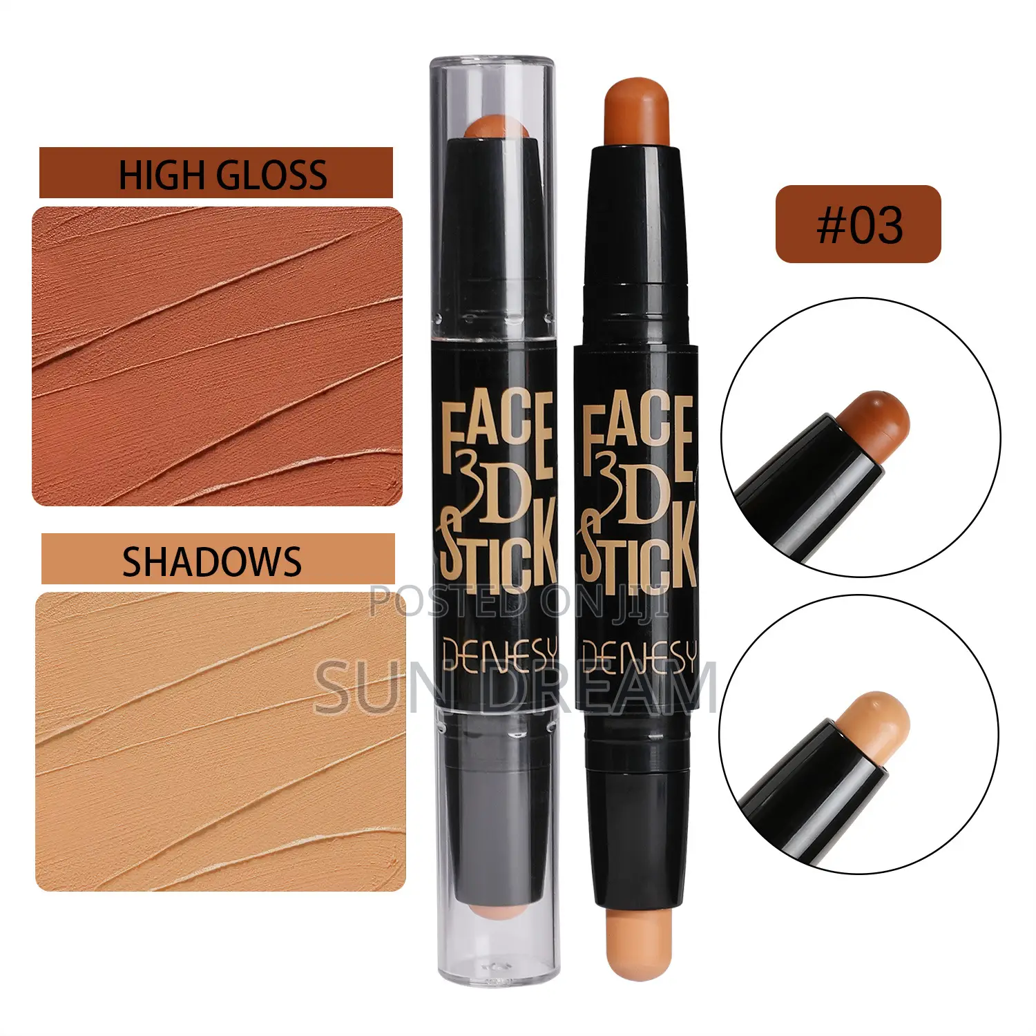 Double-Ended Face 3d Contour Stick Make Up