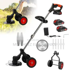 Rechargeable Heavy Duty Grass/Stem Cutter With Tyres and 2 Batteries