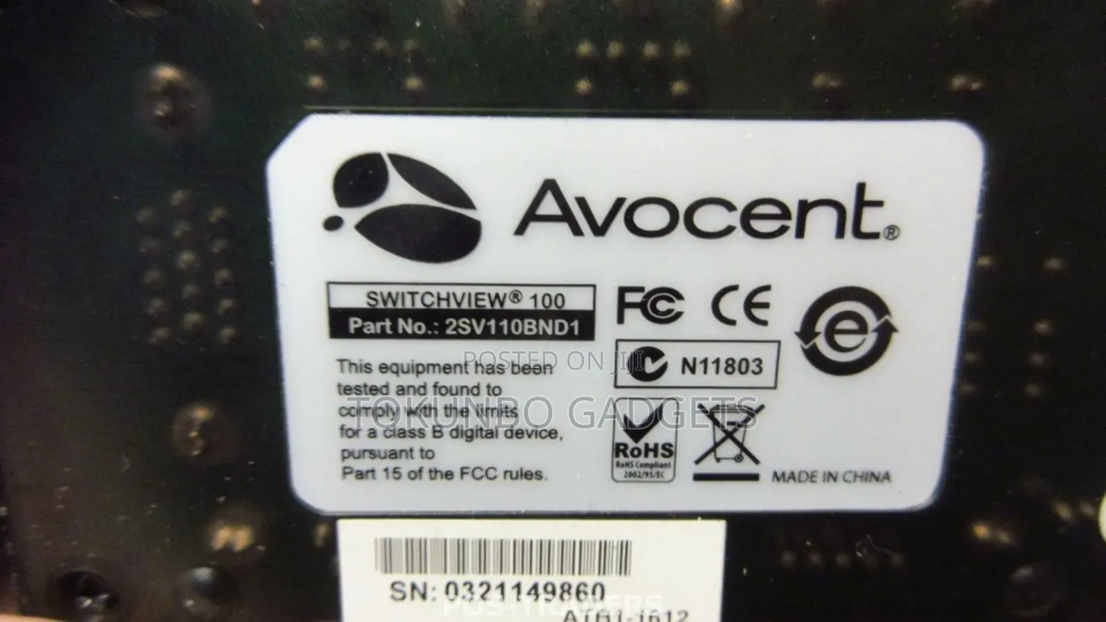 Avocent 2sv110bnd1 - 2-Port Switchview 100 Ps/2 KVM Switch