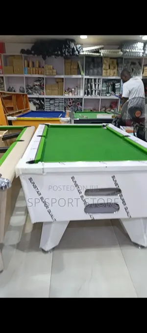 Gloss Marble and Coin White Snooker Board