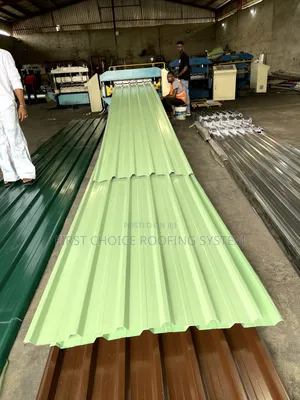 Oven Baked Aluminium Roofing Sheets Pale -green Colour