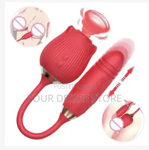Lzduatan 2-N1 Automatic Telescopic Rose Vibrator Sex Toy