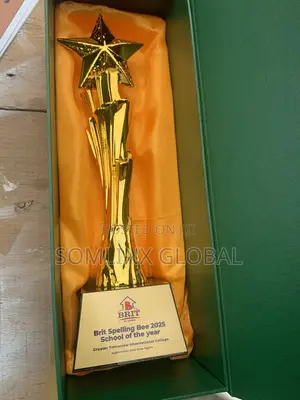 Trophy Gold Plaque With Branding