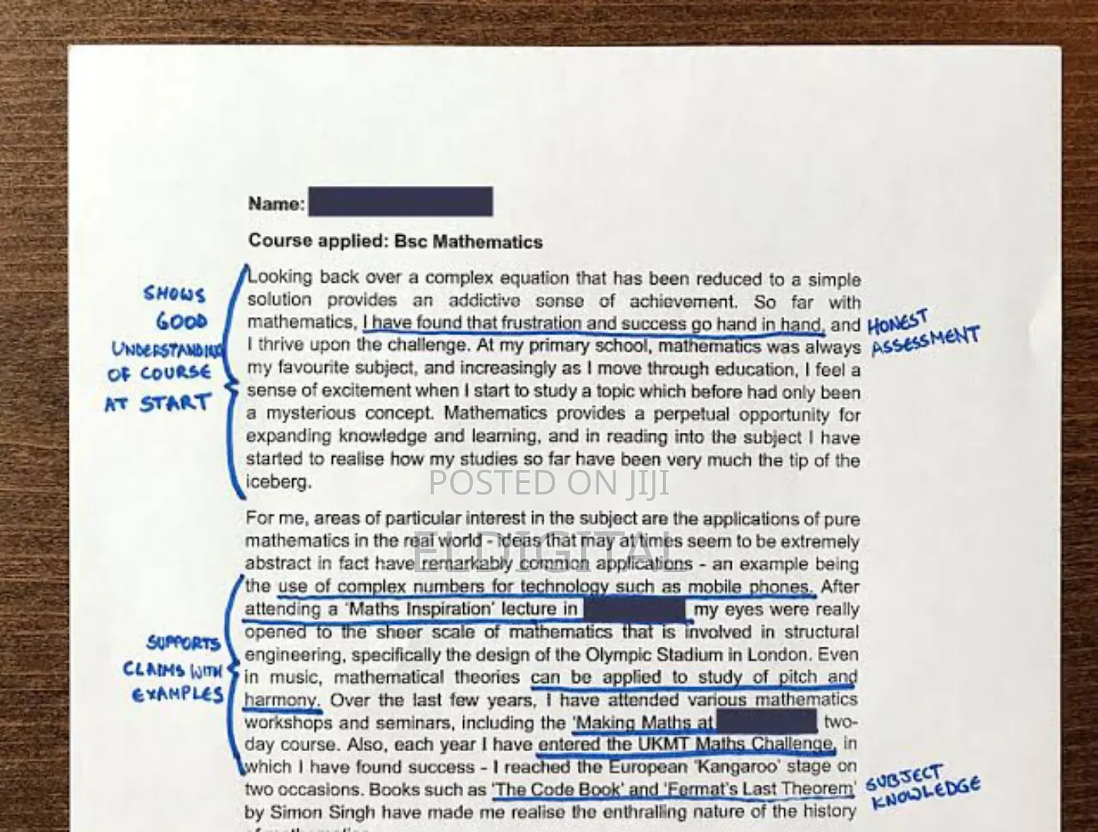 (All Statements!) Personal Statement Writing