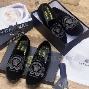 Versace Luxury Designer Suede Leather Shoes Well Branded
