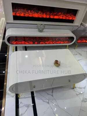 Quality Fire Place Tv Stand Wit Table