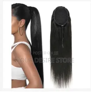 Hair Wig Long Ponytail Straight Hair for Ladies