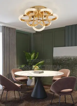 Postmodern Chandelier Nordic Golden Ring Ceiling Lamps