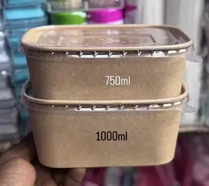 Disposable Kraft Paper Food Box - 50pcs
