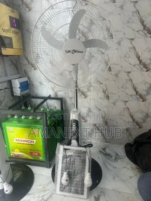 18inches Solar/Rechargeable Standing Fan With Solar Panel