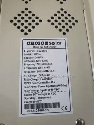 Choice Solar 2,5kva 24v Hybrid