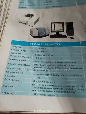 Furier Transform Infrared Spectrometer (Ftir)