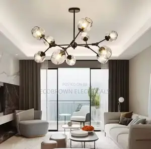 Nordic Luxury Chandelier Modern Living Room Loft Staircase