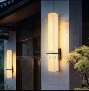 Cuboid Natural Marble Wall Lamp for Living Room/Aisle/Stairs